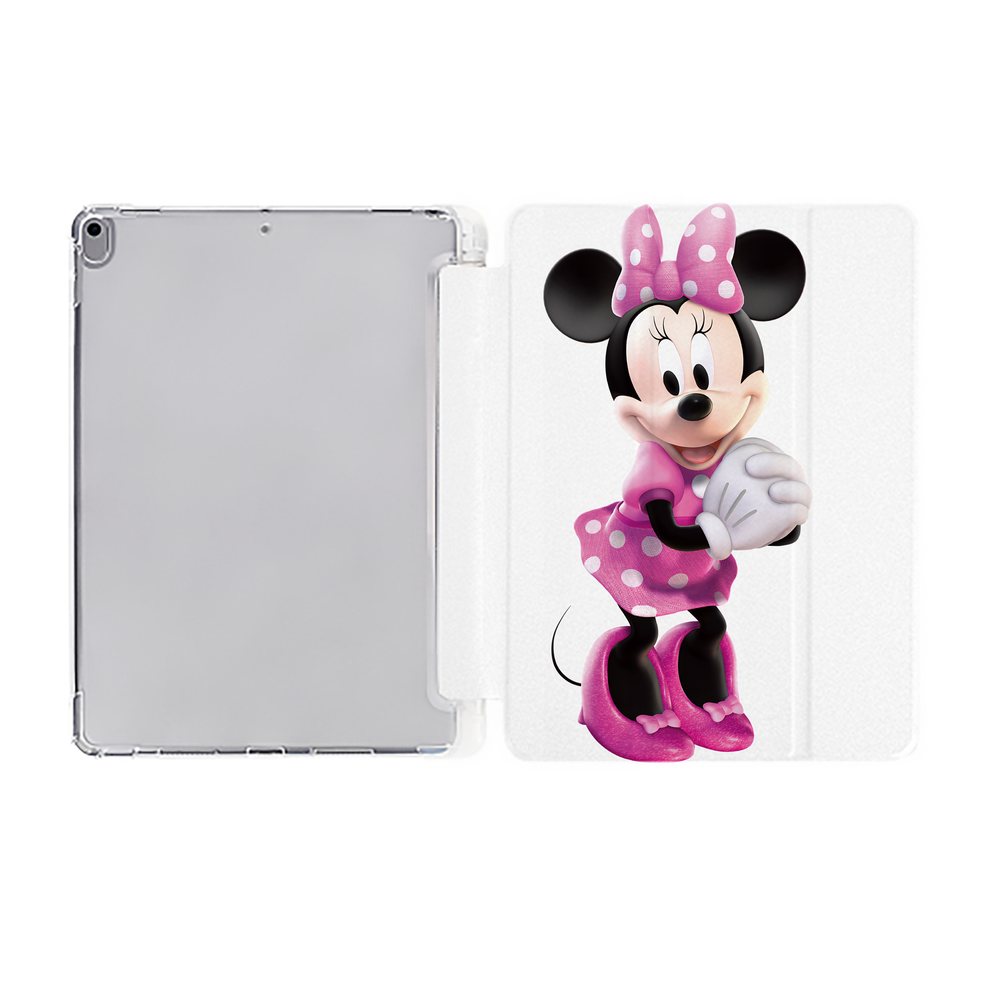 （画像用） ミッキーマウス Mickey Mouse IPad ケース ペン収納付き 三つ折りスタンド PUレザー×シリコン 対応機種9.5/10.5/10.9インチ